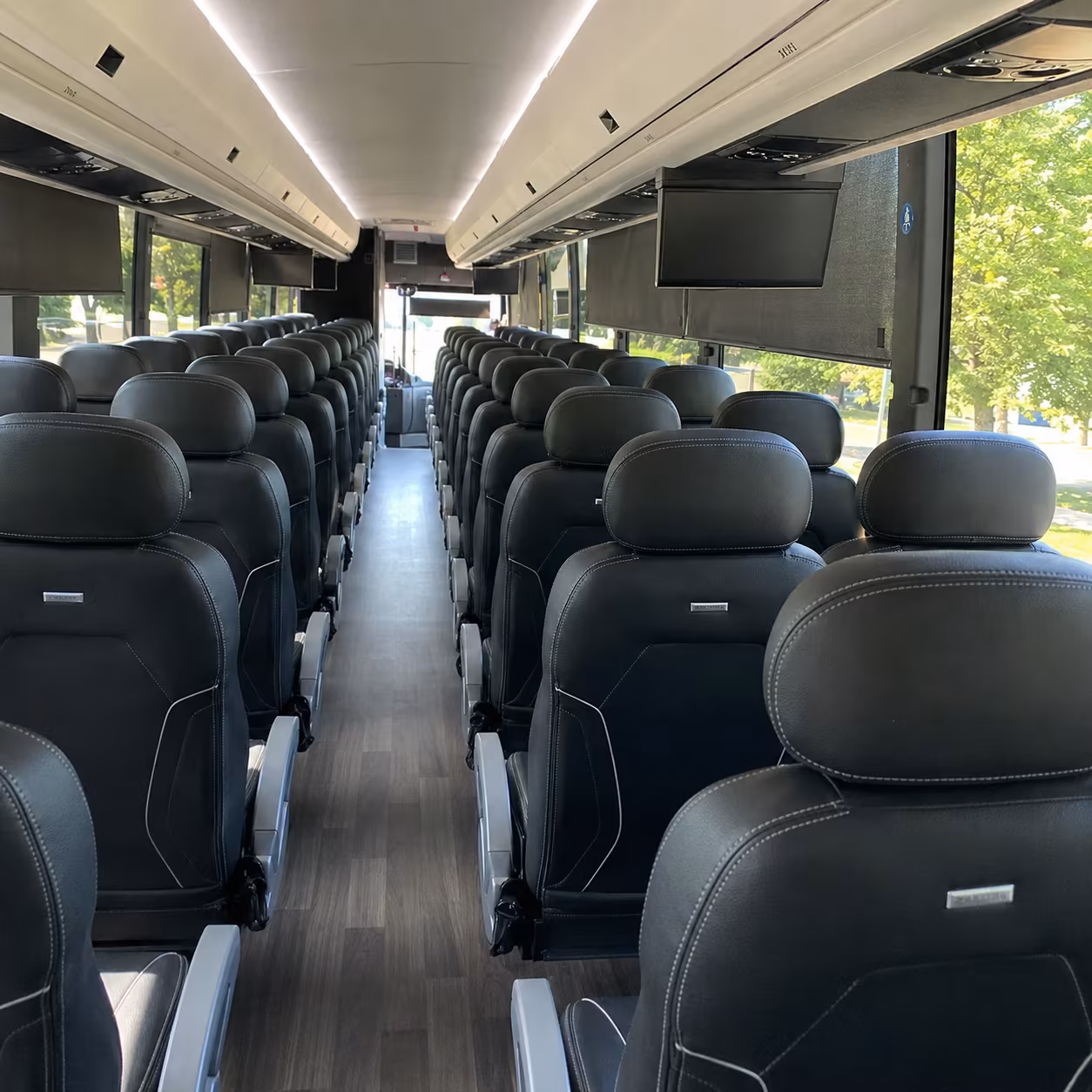 mountain view charter bus services interior
